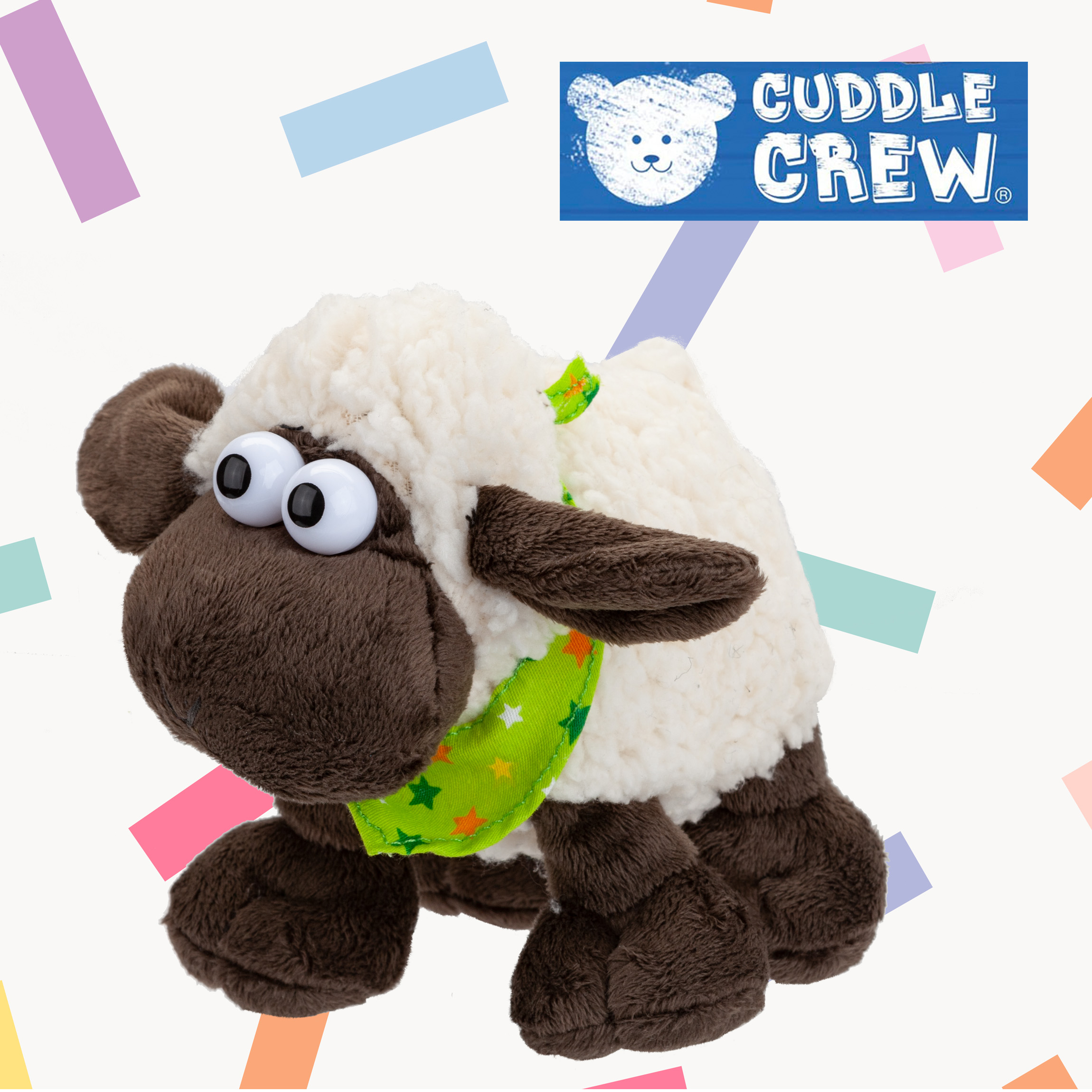 Wooly Sheep with Comical Eyes Plushie 22cm - Image 5