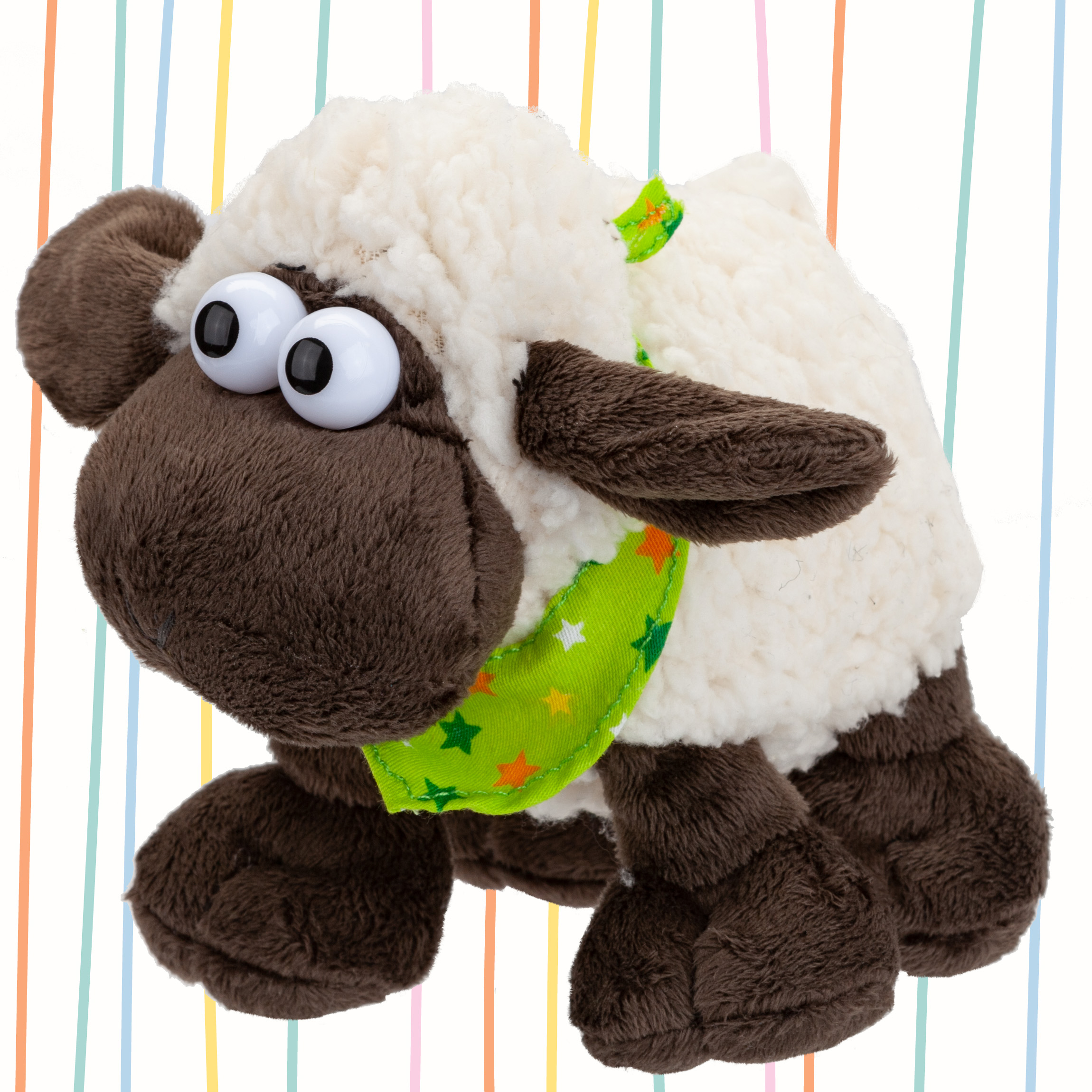 Wooly Sheep with Comical Eyes Plushie 22cm - Image 7
